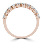 Round Diamond Semi-Eternity Wedding Band Ring in Rose Gold (MVSXB0054-R) Round Diamond Semi-Eternity Wedding Band Ring in Rose Gold (MVSXB0054-R)