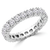 Full Eternity Round Diamond Anniversary Wedding Band Ring in White Gold (MVSAR0004-W)