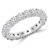Full Eternity Round Diamond Anniversary Wedding Band Ring in White Gold (MVSAR0010-W)