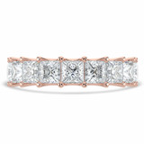 Full Eternity Princess Diamond Anniversary Wedding Band Ring in Rose Gold (MVSAR1012-R)