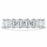 Full Eternity Princess Diamond Anniversary Wedding Band Ring in White Gold (MVSAR1012-W)