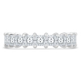 Lab Created Full Eternity Princess Diamond Anniversary Wedding Band Ring in White Gold (MVSAR0013-W)