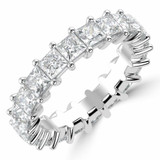 Full Eternity Princess Diamond Anniversary Wedding Band Ring in White Gold (MVSAR1013-W)