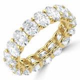 Full Eternity Oval Diamond Anniversary Wedding Band Ring in Yellow Gold (MVSAR1015-Y)