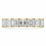 Full Eternity Asscher Diamond Anniversary Wedding Band Ring in Yellow Gold (MVSAR1017-Y)