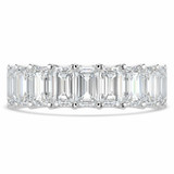Full Eternity Emerald Diamond Anniversary Wedding Band Ring in White Gold (MVSAR1018-W)