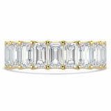 Full Eternity Emerald Diamond Anniversary Wedding Band Ring in Yellow Gold (MVSAR1018-Y)