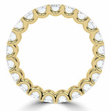 Full Eternity Emerald Diamond Anniversary Wedding Band Ring in Yellow Gold (MVSAR1018-Y)