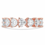Full Eternity Heart Diamond Anniversary Wedding Band Ring in Rose Gold (MVSAR1019-R)