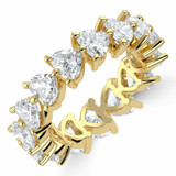 Full Eternity Heart Diamond Anniversary Wedding Band Ring in Yellow Gold (MVSAR1019-Y)