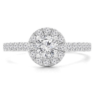 Round Diamond Cathedral Halo Engagement Ring in White Gold (MD230062) Round Diamond Cathedral Halo Engagement Ring in White Gold (MD230062)