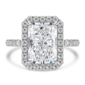 Radiant Diamond 4-Prong Open Bridge Rollover Halo Engagement Ring in White Gold with Hidden Halo (MVSLG1508-W) Radiant Diamond 4-Prong Open Bridge Rollover Halo Engagement Ring in White Gold with Hidden Halo (MVSLG1508-W)