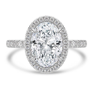 Oval Diamond 4-Prong Open Bridge Rollover Halo Engagement Ring in White Gold with Hidden Halo (MVSLG1507-W) Oval Diamond 4-Prong Open Bridge Rollover Halo Engagement Ring in White Gold with Hidden Halo (MVSLG1507-W)