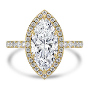 Marquise Diamond 6-Prong Open Bridge Rollover Halo Engagement Ring in Yellow Gold with Hidden Halo (MVSLG1506-Y) Marquise Diamond 6-Prong Open Bridge Rollover Halo Engagement Ring in Yellow Gold with Hidden Halo (MVSLG1506-Y)