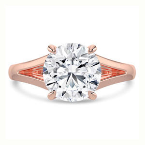 Round Diamond Cathedral Split Shank Solitaire Engagement Ring in Rose Gold (MVSLG1469-R) Round Diamond Cathedral Split Shank Solitaire Engagement Ring in Rose Gold (MVSLG1469-R)