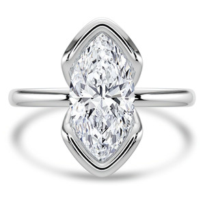 Marquise Diamond Tension Set Solitaire Engagement Ring in White Gold (MVSLG1398-W)