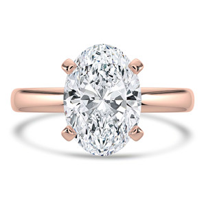 Oval Diamond Solitaire Engagement Ring in Rose Gold (MVSLG1386-R)