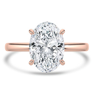 Oval Diamond Solitaire Engagement Ring in Rose Gold (MVSLG1362-R)