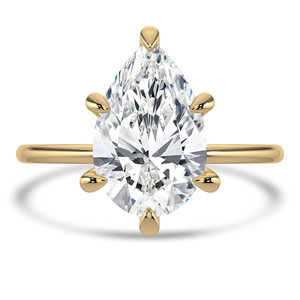 Pear Diamond Solitaire Engagement Ring in Yellow Gold (MVSLG1353-Y)