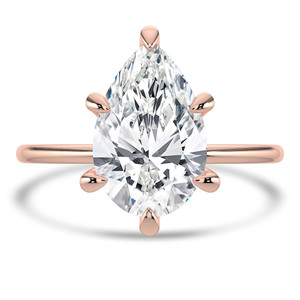 Pear Diamond Solitaire Engagement Ring in Rose Gold (MVSLG1353-R)