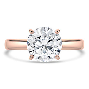 Round Diamond Tapered Solitaire Engagement Ring in Rose Gold (MVSLG1336-R)