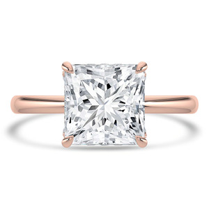 Princess Diamond Hidden Halo Solitaire with Accents Engagement Ring in Rose Gold (MVSLG1311-R) Princess Diamond Hidden Halo Solitaire with Accents Engagement Ring in Rose Gold (MVSLG1311-R)