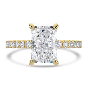 Radiant Diamond Solitaire with Accents Engagement Ring in Yellow Gold (MVSLG1652-Y)
