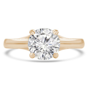 Round Lab Created Diamond Solitaire Engagement Ring in Yellow Gold (MVSLG1248-Y)