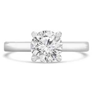 Round Lab Created Diamond Solitaire Engagement Ring in White Gold (MVSLG1277-W)