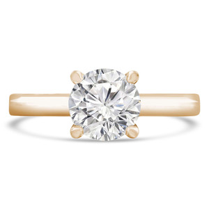 Round Lab Created Diamond Solitaire Engagement Ring in Yellow Gold (MVSLG1277-Y)