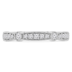 Round Diamond 3/4 Way Semi-Eternity Wedding Band Ring in White Gold (MVSXB0074-W)