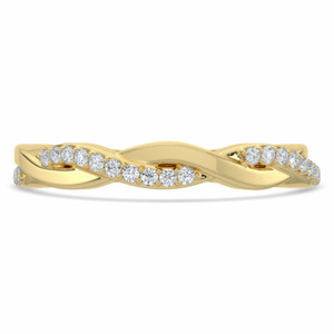 Round Lab Created Diamond Infinity Semi-Eternity Wedding Band Ring in Yellow Gold (MVSXB1015-Y)
