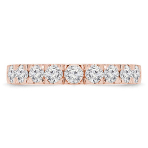 Round Lab Created Diamond Semi-Eternity Wedding Band Ring in Rose Gold (MVSXB1051-R)