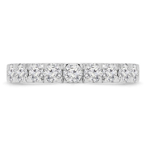 Round Lab Created Diamond Semi-Eternity Wedding Band Ring in White Gold (MVSXB1051-W)