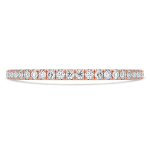 Round Diamond 3/4 Way Semi-Eternity Wedding Band Ring in Rose Gold (MVSXB1090-R)