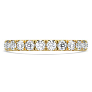 Round Diamond 3/4 Way Semi-Eternity Wedding Band Ring in Yellow Gold (MVSXB1093-Y)