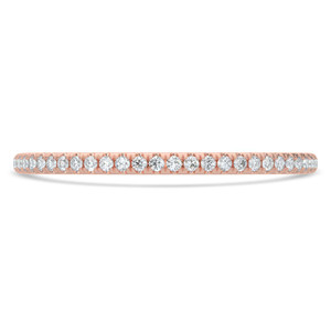 Round Diamond Semi-Eternity Wedding Band Ring in Rose Gold (MVSXB1098-R)