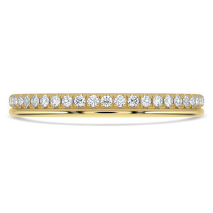 Round Diamond Half Pave Semi-Eternity Wedding Band Ring in Yellow Gold (MVSXB1109-Y)