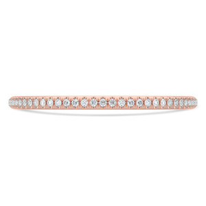 Round Diamond Semi-Eternity Wedding Band Ring in Rose Gold (MVSXB1112-R)