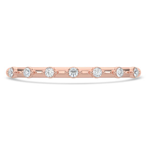 Round Diamond Spaced set Semi-Eternity Wedding Band Ring in Rose Gold (MVSXB1113-R)
