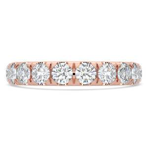 Round Diamond Semi-Eternity Wedding Band Ring in Rose Gold (MVSXB1116-R)