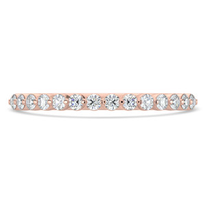Round Diamond Shared Prong Semi-Eternity Wedding Band Ring in Rose Gold (MVSXB1127-R)