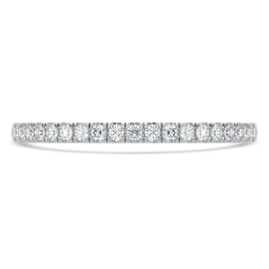Round Diamond Semi-Eternity Wedding Band Ring in White Gold (MVSXB1129-W)