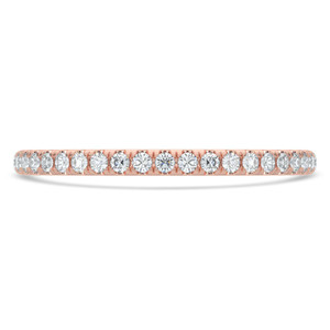 Round Diamond Semi-Eternity Wedding Band Ring in Rose Gold (MVSXB1132-R)