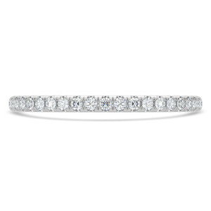 Round Diamond Semi-Eternity Wedding Band Ring in White Gold (MVSXB1132-W)
