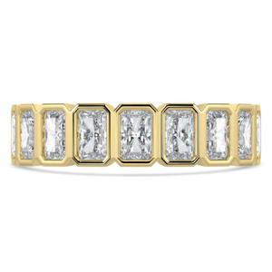 Full Eternity Radiant Diamond Anniversary Wedding Band Ring in Yellow Gold (MVSAR1023-Y)