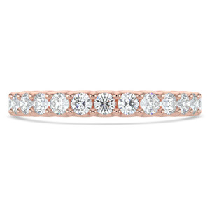 Full Eternity Round Diamond Anniversary Wedding Band Ring in Rose Gold (MVSAR1027-R)