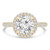 Round Diamond Trellis Halo Engagement Ring in Yellow Gold (MD220219)