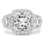Cushion Diamond Vintage Heart Detail Cushion Halo Three-Stone Engagement Ring in White Gold (MD200155) Cushion Diamond Vintage Heart Detail Cushion Halo Three-Stone Engagement Ring in White Gold (MD200155)