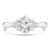Round Diamond 6-Prong White & Rose Gold Tappered Three-Stone Engagement Ring in Two-Tone Gold (MD230134)